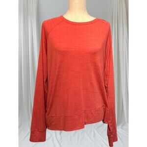 Prana Women's Long Sleeve Activewear Top Rust Orange Size L